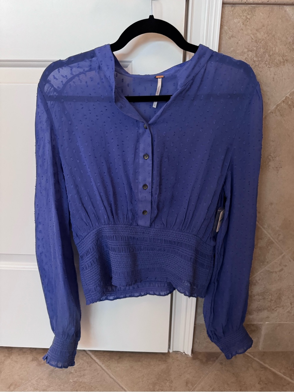 Free People Swiss Dot blouse